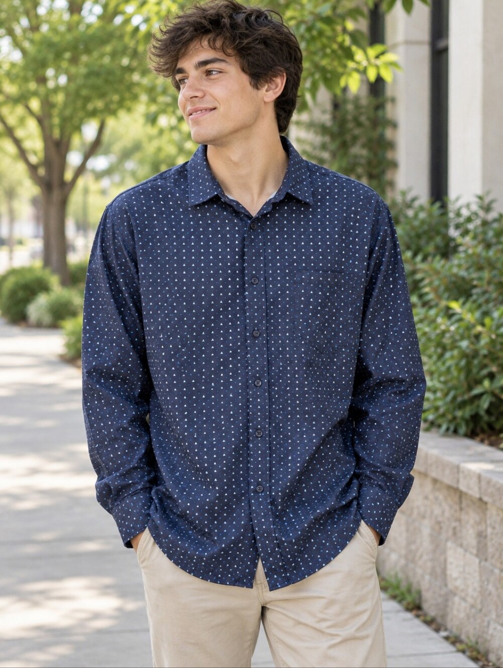 MKS Collection men’s long sleeve button-up shirt size XL